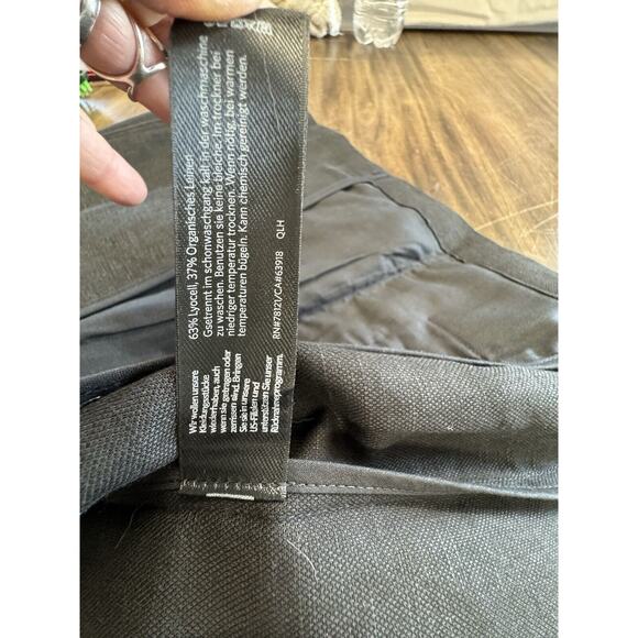 NWT Eileen Fisher black soft Linen shirt Blouse cover button roll up slv SIZE PM - Picture 9 of 11